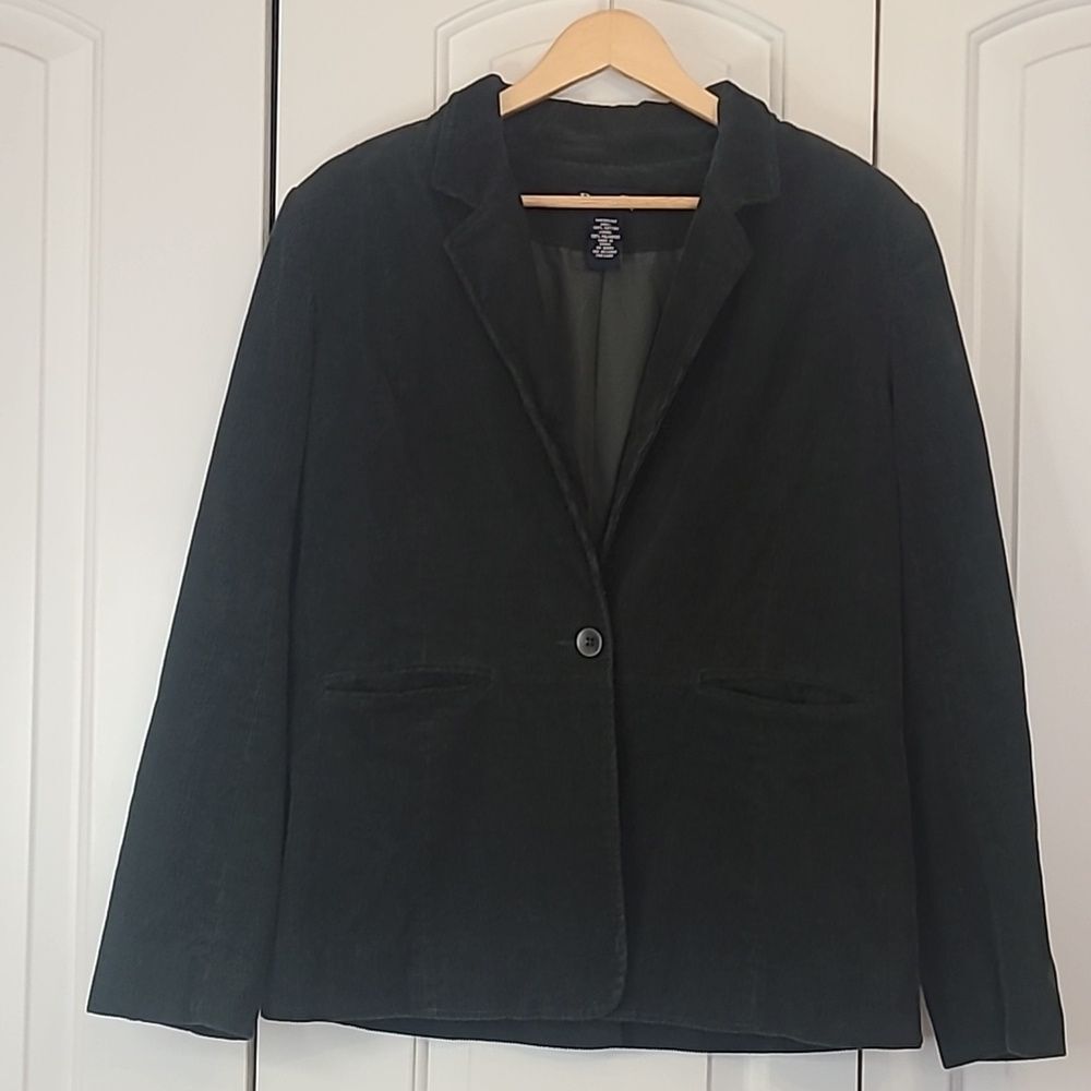 Vintage Denim & Co Hunter Green Corduroy Blazer Size M